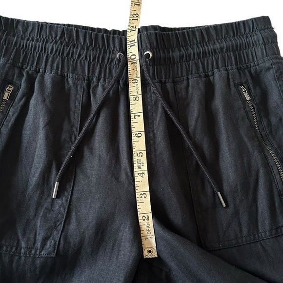 ATHLETA CABO BLACK LINEN JOGGERS SIZE 10 - Picture 12 of 14